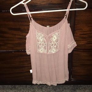 Pink off the shoulder shirt